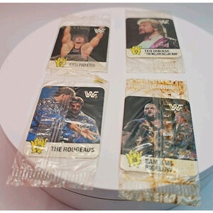 4 1988 Hostess WWF Wrestlemania IV Stickers Bam Bigelow Dibiase Patera Rougeaus
